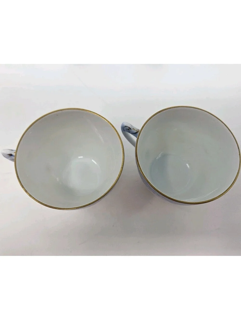 Bing & Grondahl Copenhagen 2 Seagull Gold Rim Cups 463 and 1 Saucer 108B